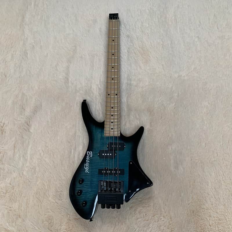 4 String Short Scale Neck Through Bass/6 String Tremolo Busuyi Double Side, Headless Guitar (Lefty) image 1