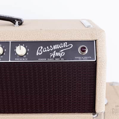 1961 Fender Bassman 6G6 Blonde Brown Panel Vintage Piggyback Tube Amp 2x12 w/ Oxford 12M6 & Victoria Covers image 3