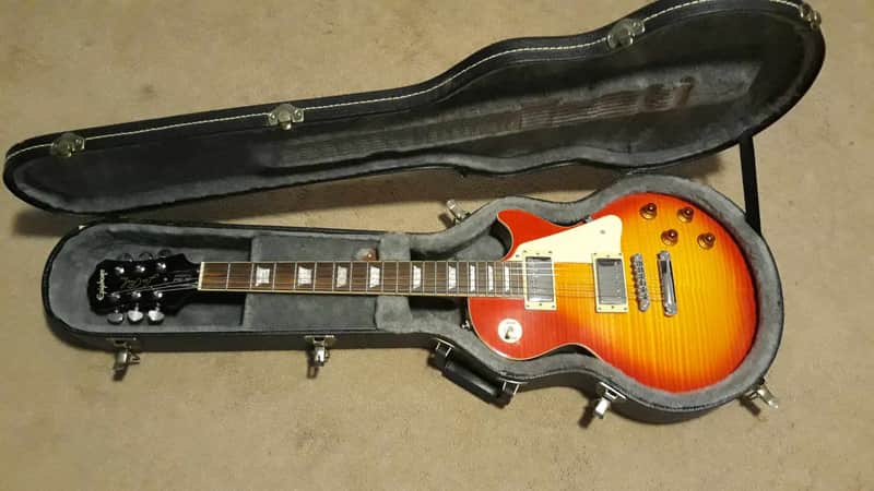 Epiphone Les Paul 50's Standard Cherry Sunburst 2006 re-issue with hard case image 1