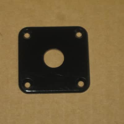 lightly used (lightly relic'd) genuine Gibson PRJP-010 Black Plastic Jack Plate for Les Paul + very clean gold screws (clean or used silver finish screws available upon request) [1990s - 2020s (specifically from 2008)] image 10