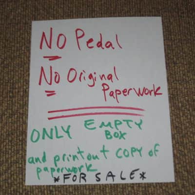 very lightly handled - mostly very clean Electro Harmonix EMPTY CARDBOARD BOX and printout copy of Owner's Instructions ONLY for USA Big Muff Reissue (NO Pedal, NO original paperwork) image 3