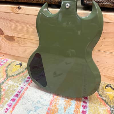 Gibson CME Exclusive SG Standard with T-Type Pickups, Tortoise Pickguard 2018 - Olive Drab image 5