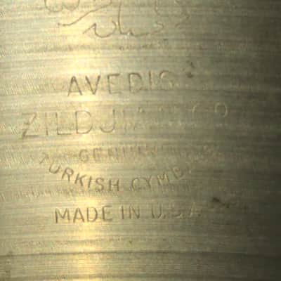 Zildjian Avedis 22” Ride Cymbal 1970’s image 2