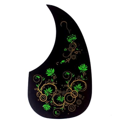 Self Stick thin pickguard for Martin acoustic guitar ,style-6 Black w/ Pattern