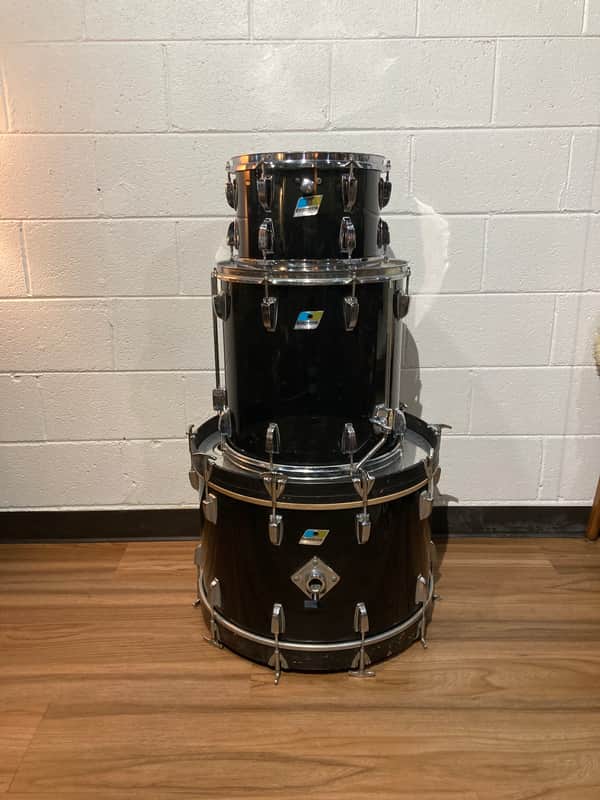 Ludwig Vistalite Big Beat 3pc Kit 12//16/22" 1970s - Smoke image 1