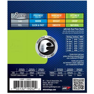 Elixir Electric Guitar String Set OPTIWEB Coating Light .010-.046 E19052 Bild 3