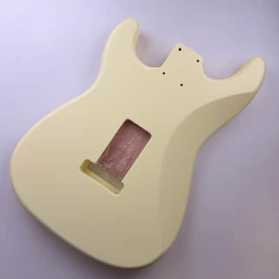 Vintage Yellow Alder Strat Style Guitar Body image 7