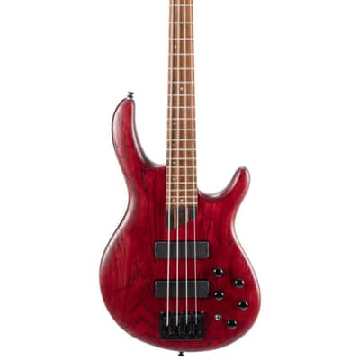 Cort B4ELEMENTOPBR Artisan Series B4 Element Bass Guitar. Open Pore  Burgandy Red image 12