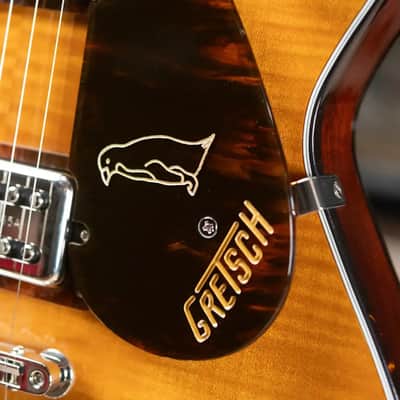 Gretsch G6134TFM-NH Nigel Hendroff Signature Penguin Electric Guitar - Amber Flame with Hardshell Case - Used image 13