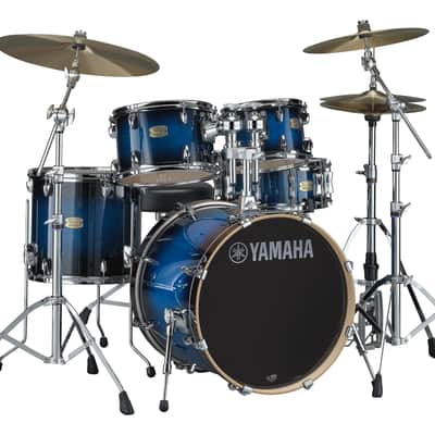 Yamaha Stage Custom Drumset 22-10-12-16 14SD -Deep Blue Sunburst image 1