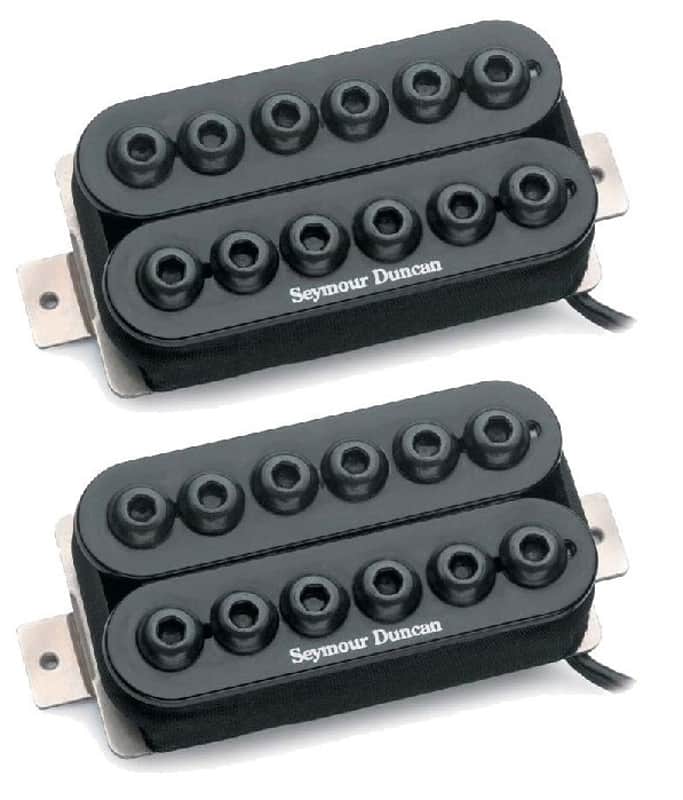 Seymour Duncan Invader 6 String Humbucker Guitar Pickup Set In Black SH-8b & SH-8n Bridge & Neck image 1