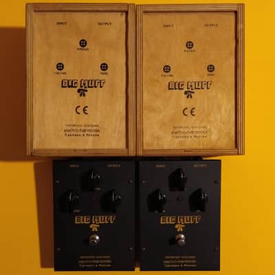 Electro-Harmonix Sovtek Black Russian Big Muff π V8 w/wooden box, catalog & battery clip converter image 12