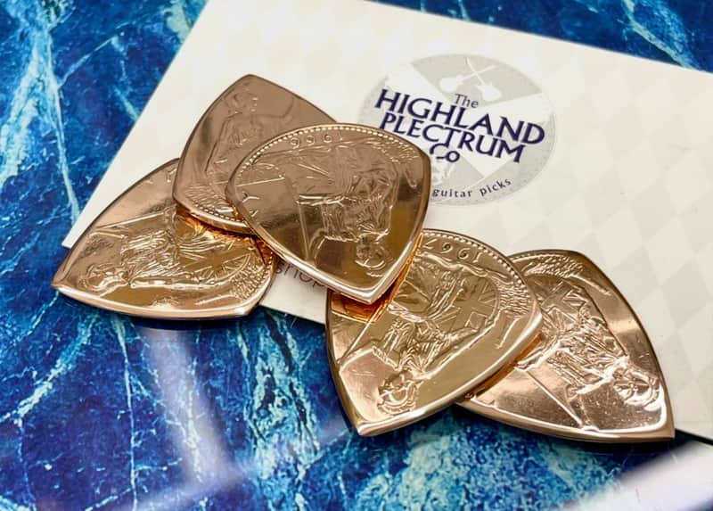 **World Cup Special 20% Discount** Two (2) Queen Elizabeth 1966 Penny Coin Guitar Picks. image 1