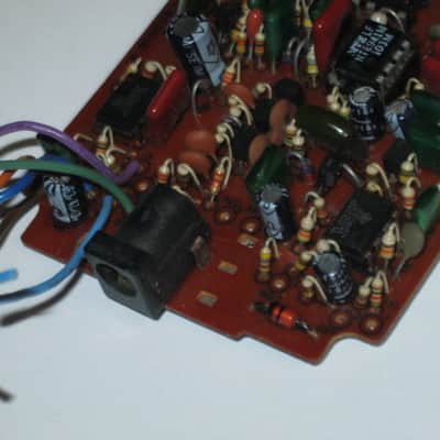 FOR PARTS/FOR REPAIR Ibanez Maxon CS9 from 1982 CIRCUIT BOARD with Mounted Parts, Width Potentiometer +Wires, 2 Other Wires, Power Jack (NO: Switch, OUT Jacks, IN Jack, LED, Other Wires, Battery Clip, External Parts) what's pictured is what's for sale image 18