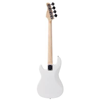 Glarry GP Electric Bass Guitar White Bass + Bag + Strap + Amp Wire + Plectrum + Spanner Tool image 8
