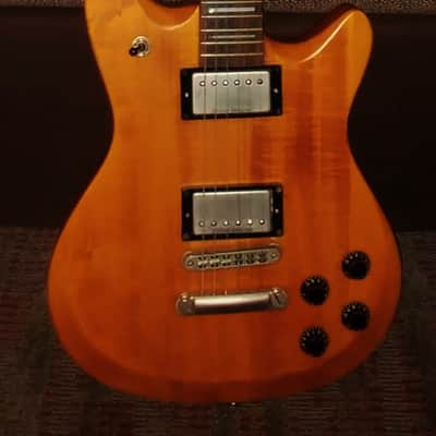 2005 MIK Squier Master Series M-80 Set Neck Electric Guitar M80 Satin Amber image 7