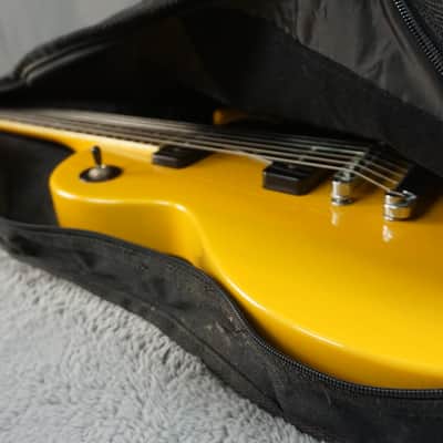 Blitz by Aria Pro II Leopard Transparent TV Yellow Single Cut P90 MIJ image 24