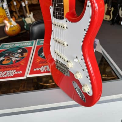 Fender Stratocaster AVRI '62, 1982 Fullerton, Fiesta Red, V-Neck, All Original image 3