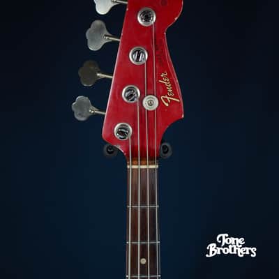 100% Original! 1965 Fender Jazz Bass - Candy Apple Red image 5