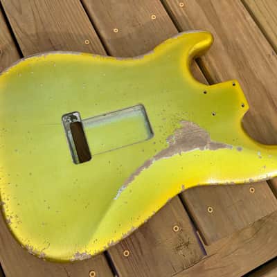 MJT Official Custom Vintage Aged Nitro Guitar Body Mark Jenny VTS Aztec Gold image 2
