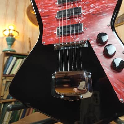 Krunk Ani Style Black Custom Guitar Soviet Era Reissue Rare USSR Retro image 8