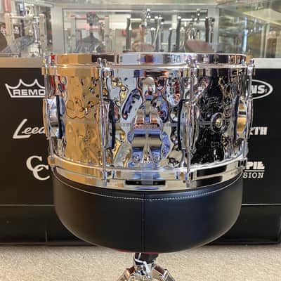 Gretsch USA Custom Hammered Chrome Over Brass 6.5x14 Snare Drum image 3