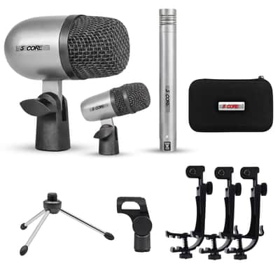 5 Core Conga Mic Snare Tom Set Professional XLR Cardioid Unidirectional Instrument Microphone Kit image 1