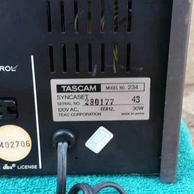 TASCAM 234 SYNCASET Professiona 4 Channel Cassette Deck w/ DBX image 5