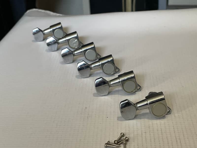 Electric Guitar Lefty Left Handed Jin Ho Korea Tuners Tuning Pegs 6 In Line Fits Jackson Dinky image 1