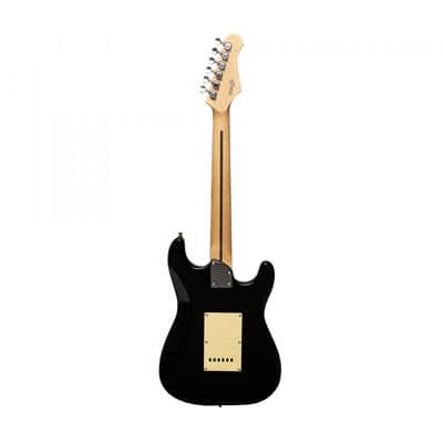Stagg SES-30 BK LH Standard "S" Massive Paulownia Body Maple Neck 6-String Electric Guitar for Lefty image 2