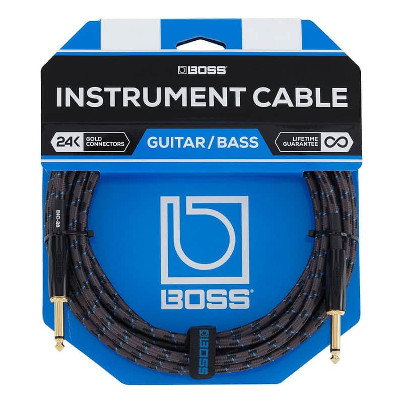 Boss BIC-25 1/4" TS Straight Instrment Cable - 25' image 1