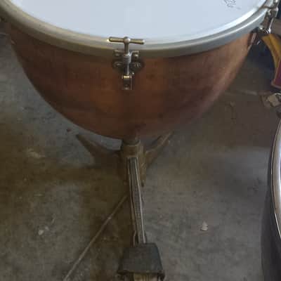 26" Vintage WFL Drum Co Concert Grand Pedal Timpani - Copper 25" image 5