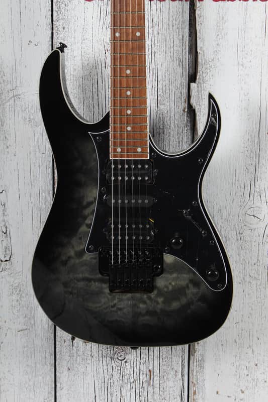 Ibanez RG450QMB Electric Guitar Quilt Maple Top Transparent Gray Burst image 1