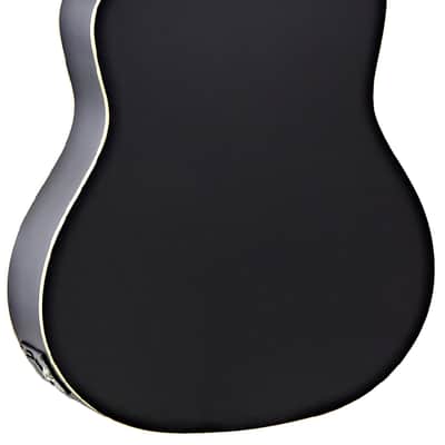 ORTEGA RCE125SN-SBK Small Neck Nylon Elektro-Akustik-Gitarre inkl. Gigbag black image 2