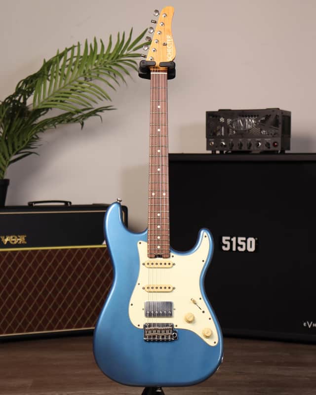 2019 Schecter USA Custom Shop Traditional Wembley-II Lake Placid Blue HSS image 1