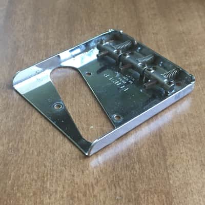 Vintage 1960s Fender USA Tele Ashtray 3 Saddle Guitar Bridge Plate Natural Relic image 11