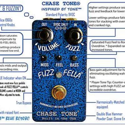 Chase Tone Fuzz Fella BC108C 2019 - Present - Double Blue Hammer image 3