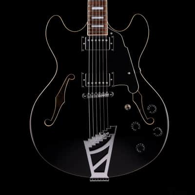 Pre-Owned D’Angelico Premier DC Semi Hollowbody Black With Gig Bag image 1