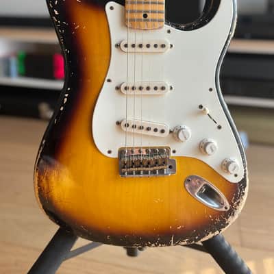 2025 Fender Custom Shop 55 Stratocaster Masterbuilt Dennis Galuszka 2-Tone Sunburst Relic image 18