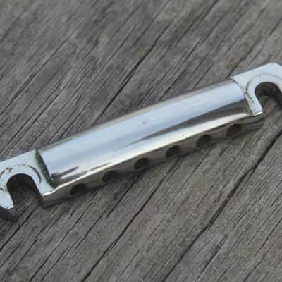 Vintage 1975 Gibson Tailpiece Chrome 1974 1976 Les Paul ES SG 1970's Stop Tail image 5