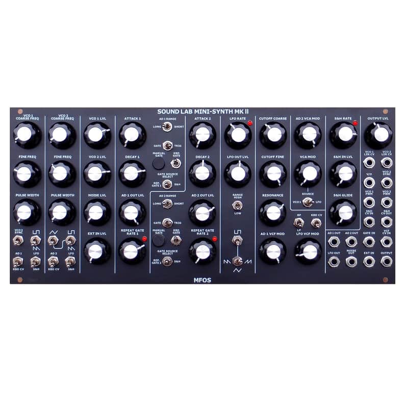 MFOS Sound Lab Mini-Synth MK2 Eurorack. Analog synthesizer. Black. image 1
