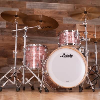 LUDWIG CLASSIC MAPLE 3 PIECE FAB DRUM KIT, VINTAGE PINK OYSTER image 9