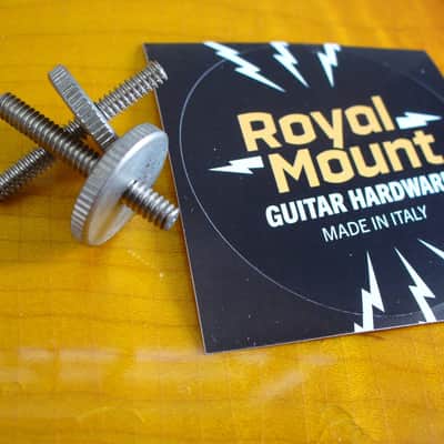Gibson AGED soft brass 50 thumbwheels + posts for vintage ABR-1 bridge Les Paul Royal Mount 2026 - Nickel image 4