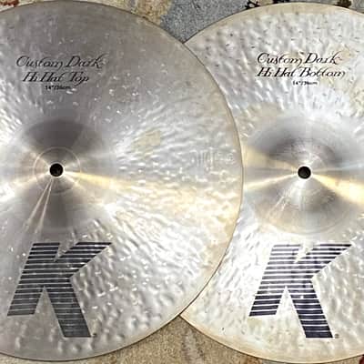 Zildjian K 14” Custom Dark Hi-Hats - 988g, 1348g - Excellent Condition - We Ship Fast! image 1