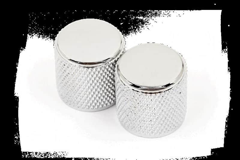 Fender Tele/P Bass Knobs, Chrome, 2pk image 1