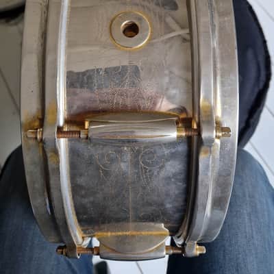 Extremely Rare Gretsch 4160G Round Badge COB Snare – 24k Gold Plated, image 13