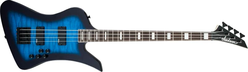 Jackson JS Series Kelly Bird JS3Q Amaranth FB Transparent Blue Burst