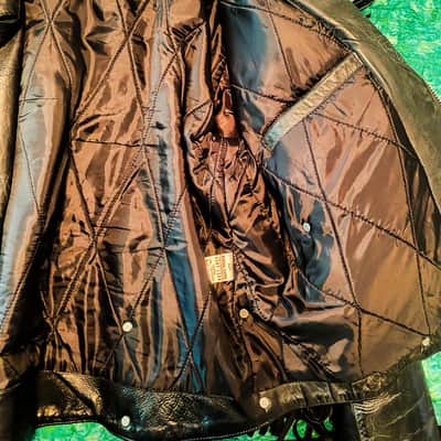 Vintage 1980s Black Leather Fringe Motorcycle Jacket – California Classics – Rock, Biker, Western image 4
