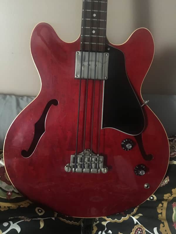 Greco  Bass SAB-120 w/ Vintage Greco Leather strap + Soft Case = Gibson EB2 image 1