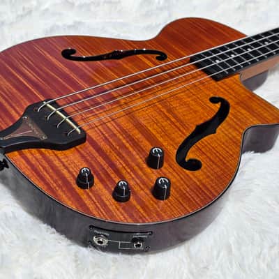 2010 Epiphone Zenith Bass Guitar - Mint - Gorgeous Flame Maple Top image 3